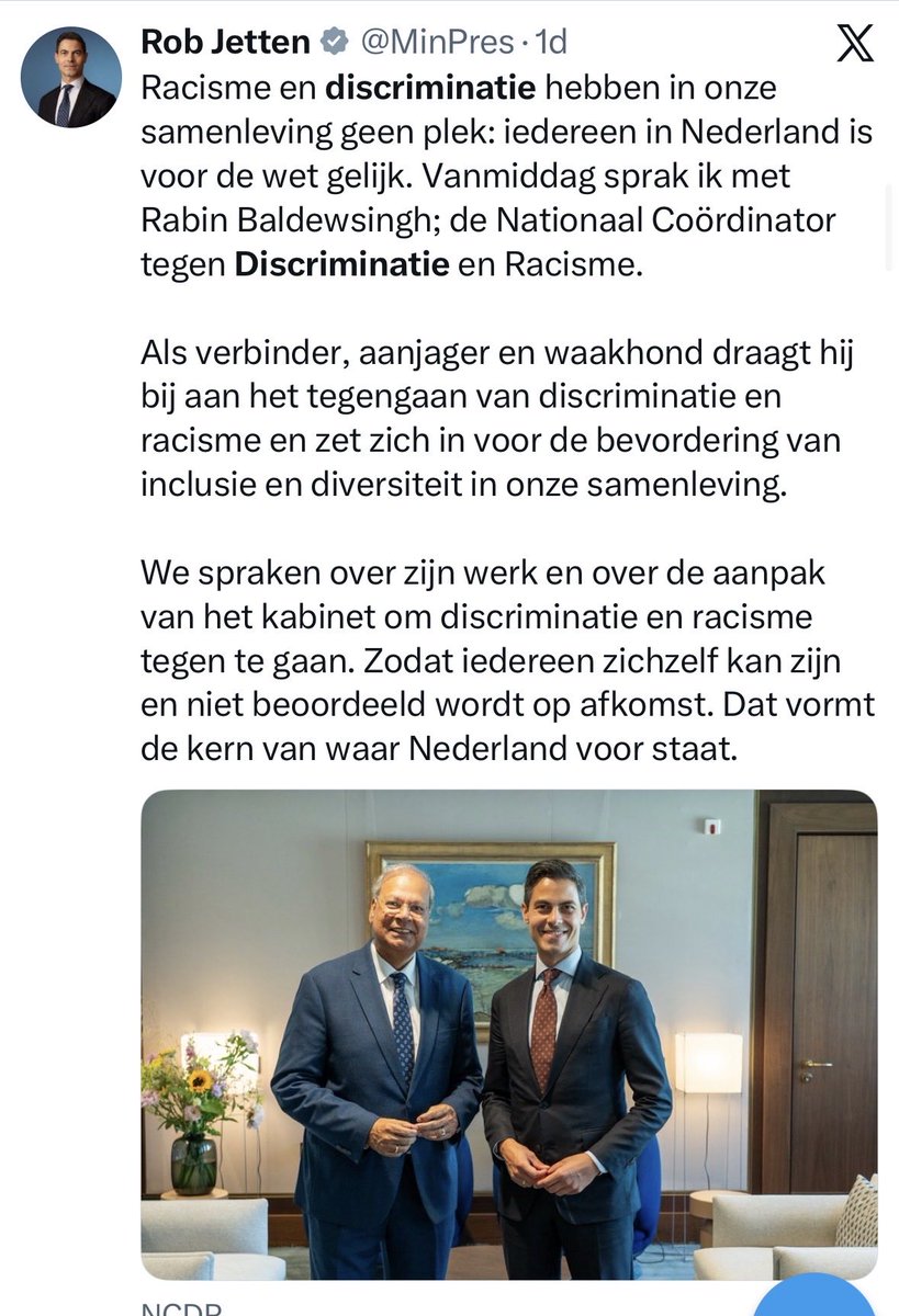 meisjevanZuid's tweet photo. Deze mevrouw, Mariette Patijn, van PRO “vindt het prachtig” als autochtone ‘witte mannen’ worden uitgesloten van vacatures. Zelfs als er sprake is van betere geschiktheid dan ‘n allochtoon. Dat is gewoon keiharde discriminatie. Hallo @MinPres doe ‘ns wat👋🏻 https://t.co/u49YzH8ANR https://t.co/hKtfJ6b5O3
