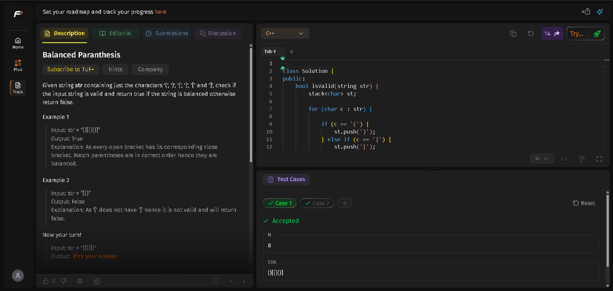 KGunjkar32672's tweet photo. Day 25 of #SDESheetChallenge done! 🚀

Solved 3 | Stack and Queue  today:

1️⃣Balanced Paranthesis
2️⃣Next Greater Element
3️⃣Sort a Stack

—ready for Day 26 ! 💻🔥

@takeUforward_ @striver_79 #DSA #CodingJourney #45DaysOfCode https://t.co/BNatP8mqEF