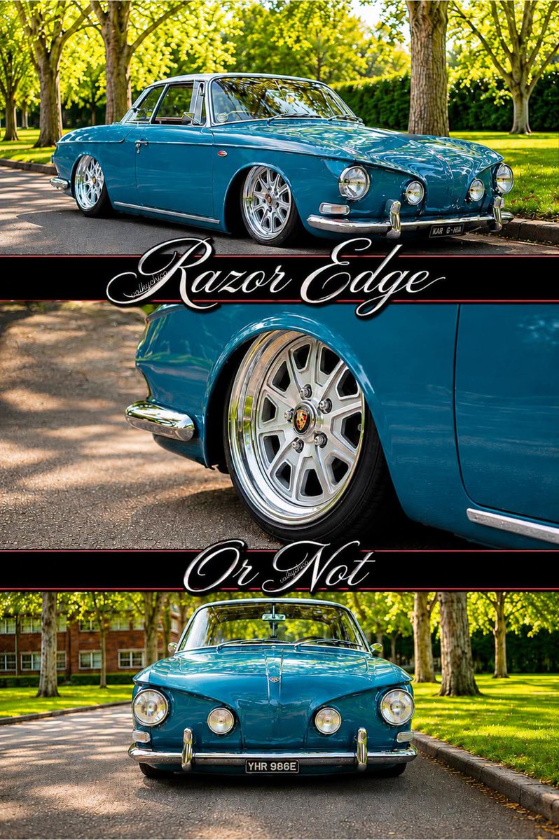 DriveHubyp7's tweet photo. ✅ One detail. Endless debate.
Some say 🗣️ a razor-edge stance completes the build
#VolkyChica #KarmannGhia #RazorEdge #AirCooled #ClassicVW #VolkswagenCommunity #VWPassion #VintageVW #VWLife #GhiaLove #ClassicCarCulture #LoweredLife #DubLife #VWPhotography #Volkswagen https://t.co/JQBUA4MGd5