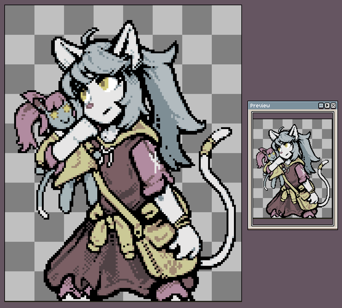 FriendlyFireFox's tweet photo. Sheena Falafel Pixel Art Sprite  
#FugaMelodiesofSteel 
#戦場のフーガ3 
#戦場のフーガ 
Timelapse in replies https://t.co/1tdSNzJy5l