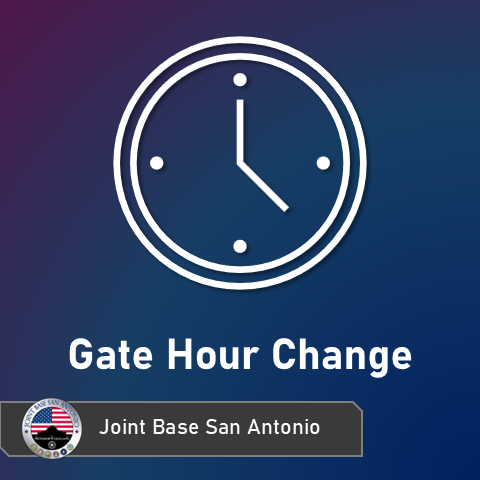 🔔 Team JBSA, please note that we will have gate hour changes coming soon for the following days:

July 2 - Army Minimal Manning
July 3- Observed Holiday
July 6 – 502d Air Base Wing Readiness Day (follows holiday gate hours)  

More info can be found at https://t.co/wSFNv609ay. https://t.co/51XcrT0j33