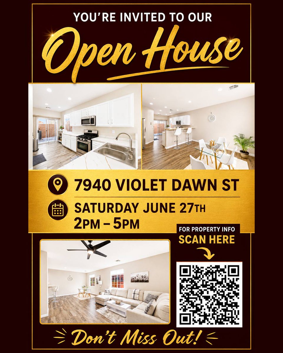 RealtorMehrooz's tweet photo. You're invited to our open house this Saturday from 2 to 5 pm.
#lasvegasrealestate
#lasvegasluxury
#bestrealtorlasvegas #toprealtorlasvegas #persianrealtorlasvegas https://t.co/srsE1okTvU