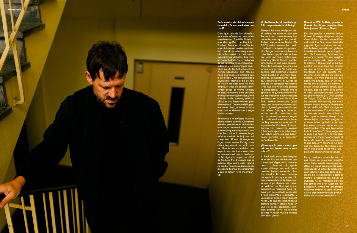 paranoidtxt's tweet photo. New interview with Phillip Sollmann / Efdemin on Mixmag Spain! ▲

📝His new work on Dekmantel,  @orenambarchi and Konrad Sprenger, listening to Richie Hawtin in the ‘90s, Mille Plateaux, his elastic vision of techno, and more!
⇨https://t.co/HKbJS11nGT
@Mixmag @dkmntl @OstgutTon https://t.co/qw716spUH1