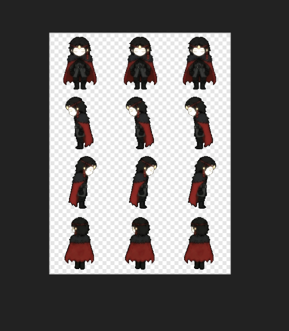 JeanSnowDev's tweet photo. making small character sheets of expressions for my main character's gestures #rpgmaker #rpgmakermz #rpggame #indiedev #gamedev https://t.co/2HcCyamPCX
