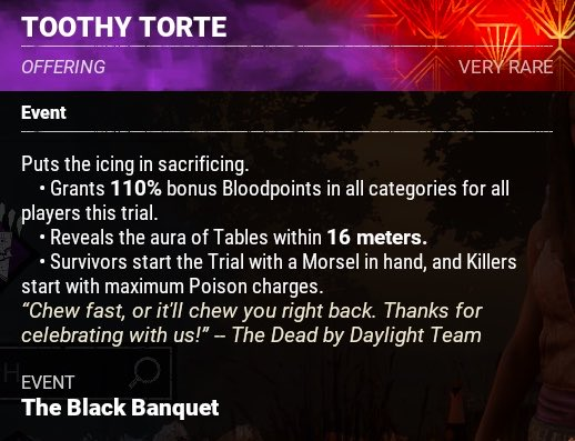 TimeLordAlex's tweet photo. @DeadbyDaylight Please change the anniversary cake rarities back. No wonder we barely get any of them on the Bloodweb, they should have stayed common. https://t.co/PX4aWMn7gw