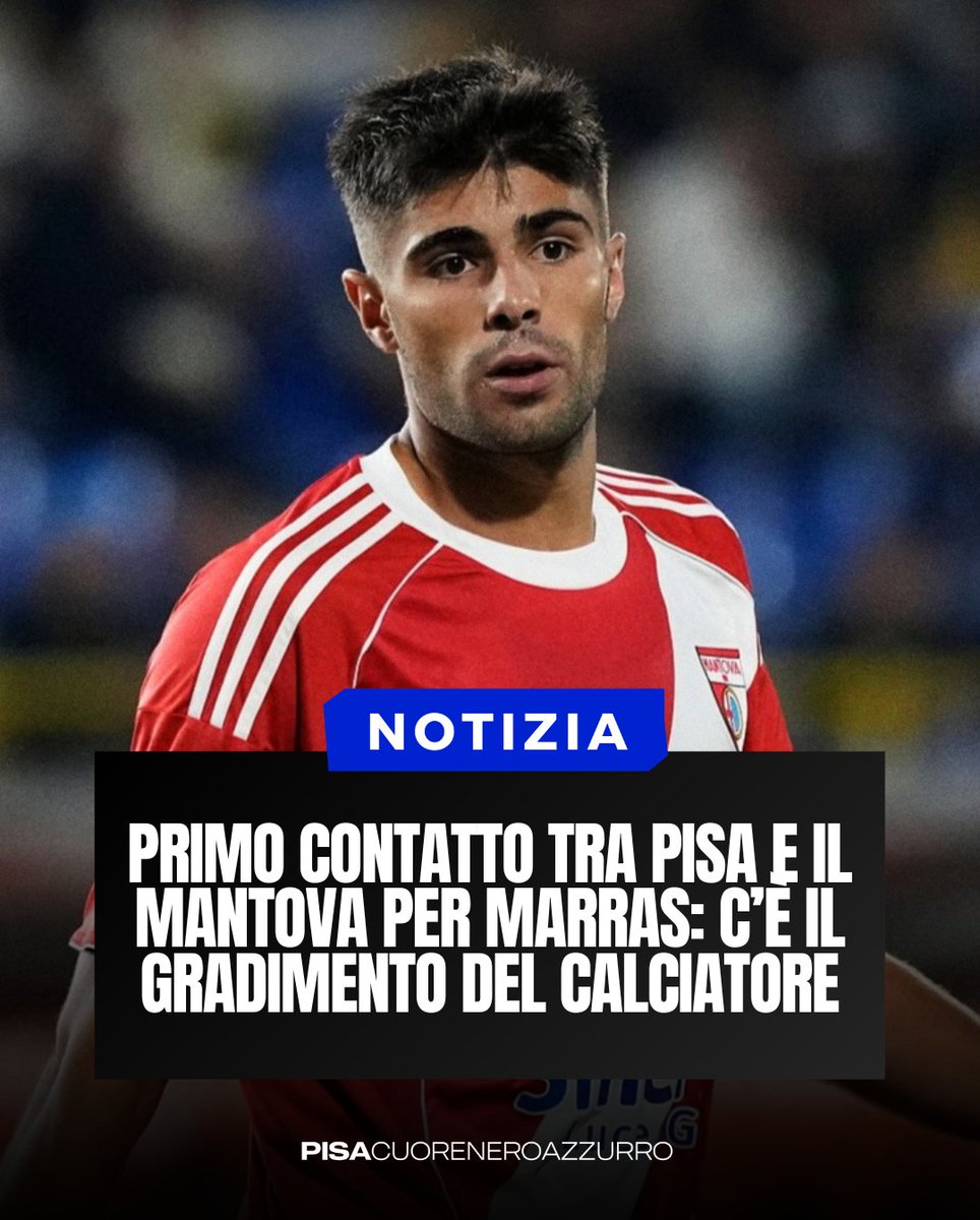 Pisacnro's tweet photo. 🚨 ULTIM’ORA
💣 Il Pisa punta Tommaso Marras!
🔎 Il club nerazzurro ha avviato i primi contatti con il Mantova per l’attaccante classe 2004.
✅ Il giocatore ha già espresso il proprio gradimento per la destinazione.

🗣 @DiMarzio https://t.co/HkkZO3VHbc
