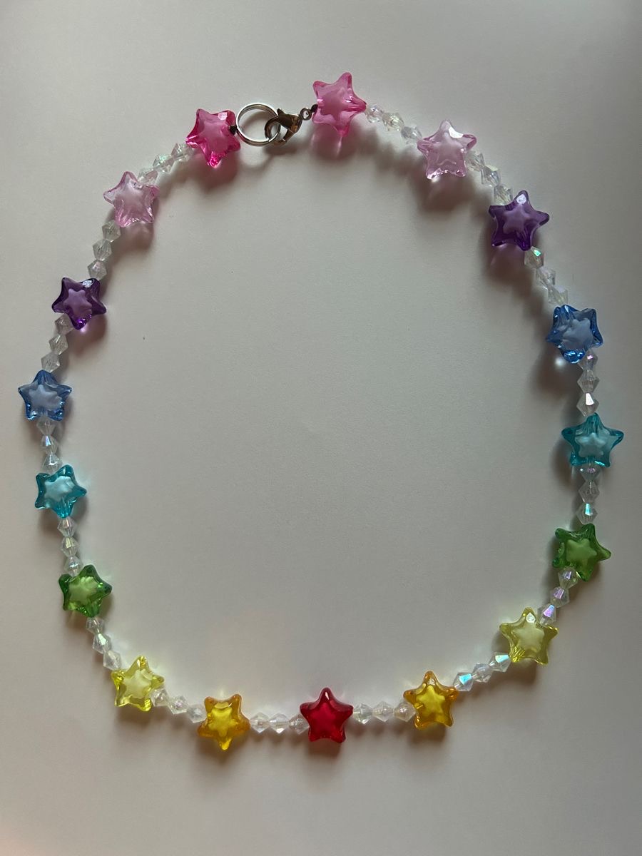 insperarise's tweet photo. rainbow star bead necklace 🌈 https://t.co/d7GaVvFwH6