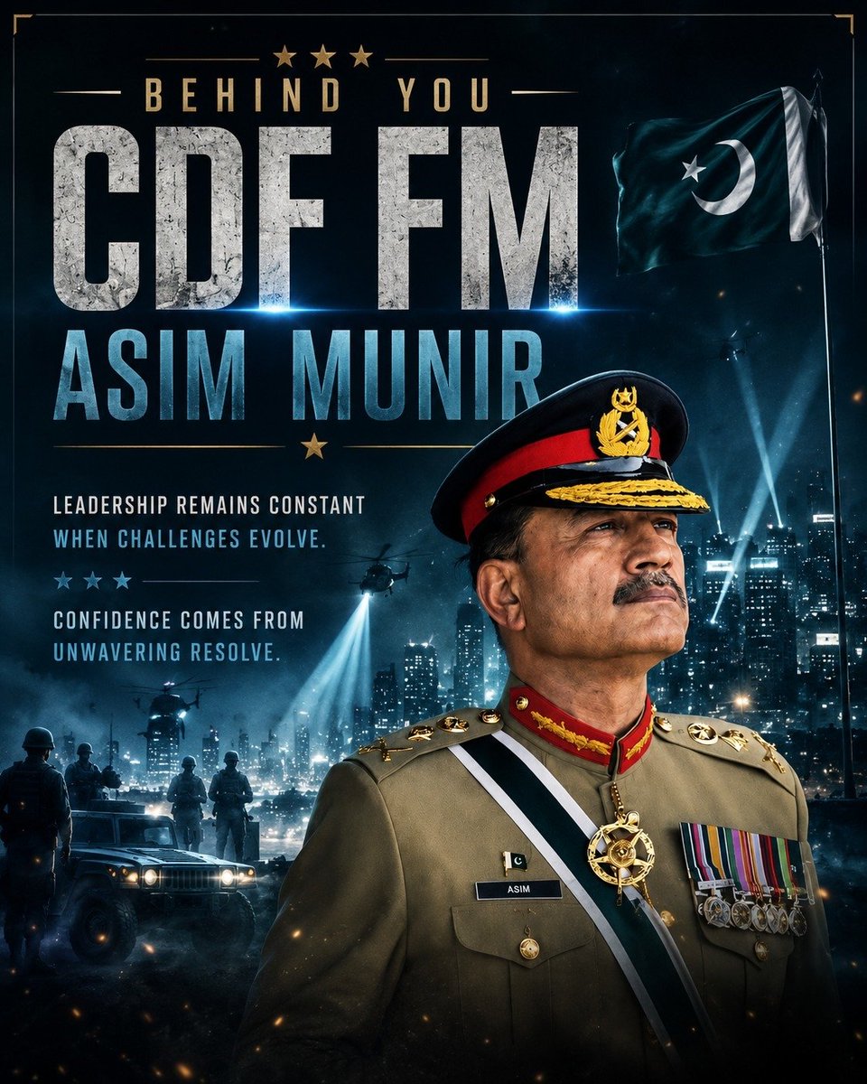 ewfati_'s tweet photo. Under the leadership of CDF Asim Munir, Pakistan is advancing a balanced approach focused on diplomacy, stability, and constructive regional engagement. Peaceful cooperation remains a key national priority. #BehindYouCDF #CDFVision_Peace https://t.co/Hub2G3xAkH