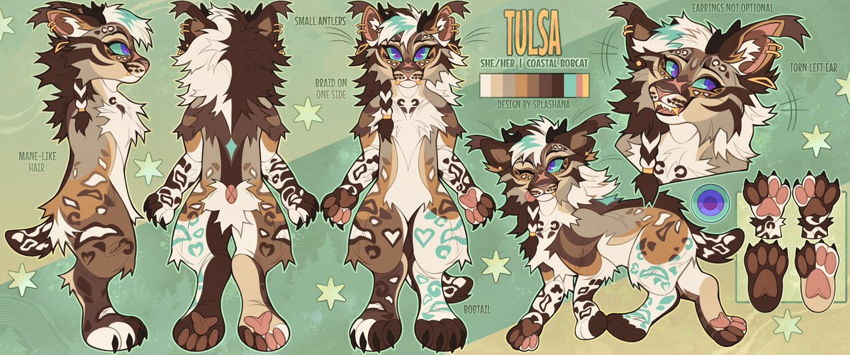 ssplashana's tweet photo. custom design / ref sheet for my lovely friend @hybrid_bytes 🧡🩵 https://t.co/dMIyrRaIlU