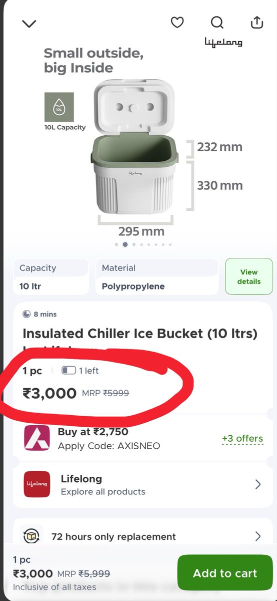 onetalibran's tweet photo. Amazed to see substantial price difference on two different platforms for same product, same brand! 
@amazonIN thanks for offering at a discounted rate 
@letsblinkit - Kya kejiyega itni dhan rashi ka ! https://t.co/7uiVFGI5oE