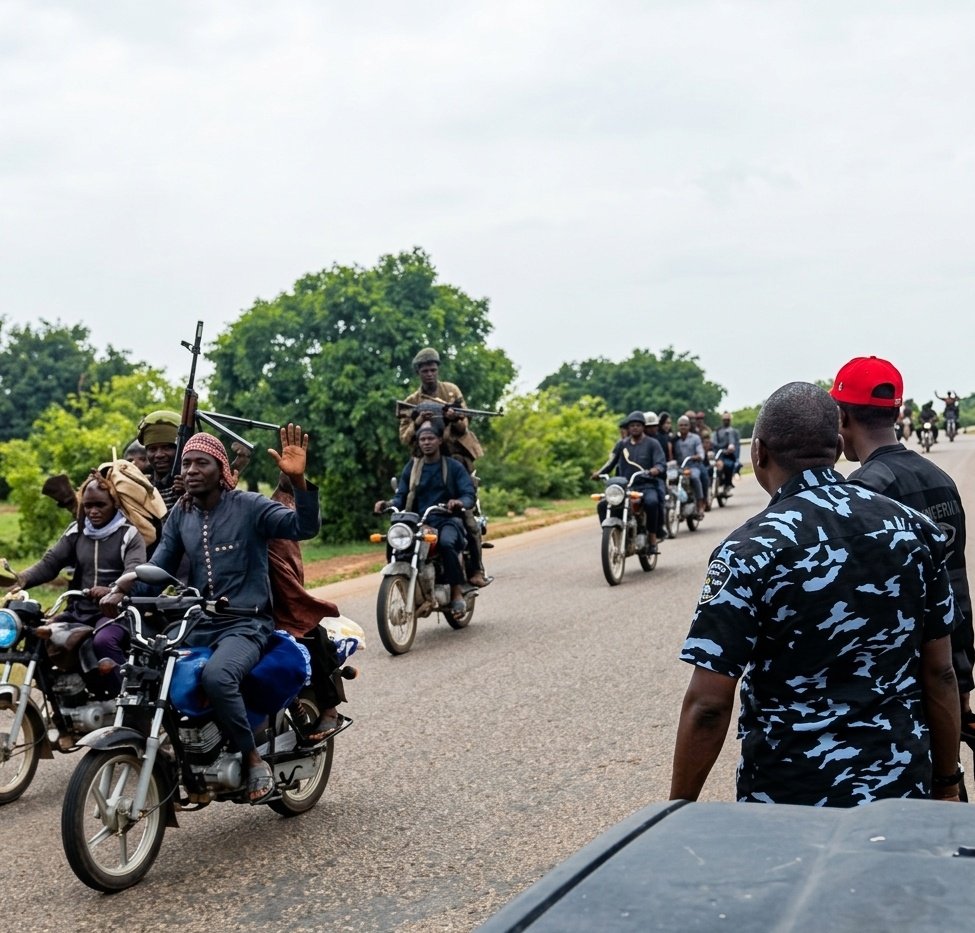 cornerstone_03's tweet photo. @PoliceNG vigilantees now operate with machine guns? https://t.co/kT4k7MJdkw