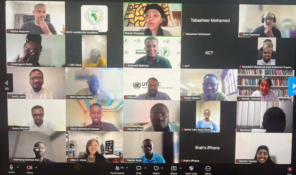 IGADLeadership's tweet photo. Digital Innovation for Peace!
The @IGADLeadership Alumni Network today convened a successful regional webinar titled Digital Bridges for Peace: Leveraging Technology and Data for Conflict Prevention in the IGAD Region.
In his opening remarks, IGAD Director for Peace and Security @AbebeMuluneh commended the Alumni Network for the timely initiative. He emphasised the importance of inclusive peacebuilding and highlighted IGAD's digital interventions to strengthen early warning and conflict prevention.
The discussion on the opportunities and responsibilities that come with technology, AI, and data in conflict prevention featured valuable insights from panellists Prof. @ShinodaHideaki of @TUFS_PR , @GeoffreyWani, Dr. John Sofka of @UPTuks, Ms. Prudence Rutto, and Fateh Gill of @UNODCEastAfrica.
#YouthForPeace #DigitalInnovation #RisingWithIGAD