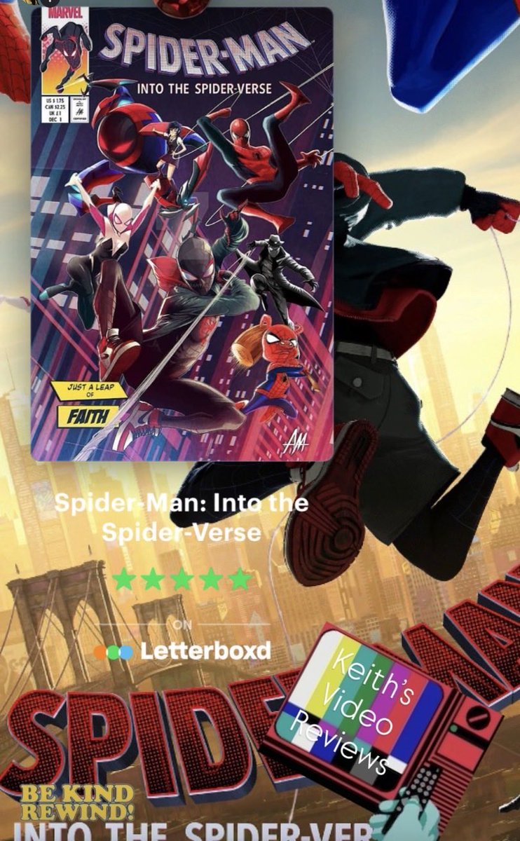 BruntonKeith's tweet photo. Keith’s Video Reviews on Letterboxd. Spider-Man: Into the Spider-Verse (2018) 5⭐️ Full Review @letterboxd #letterboxd #cinema #movies #spiderman #superhero #marvel https://t.co/vORhswFxYj
