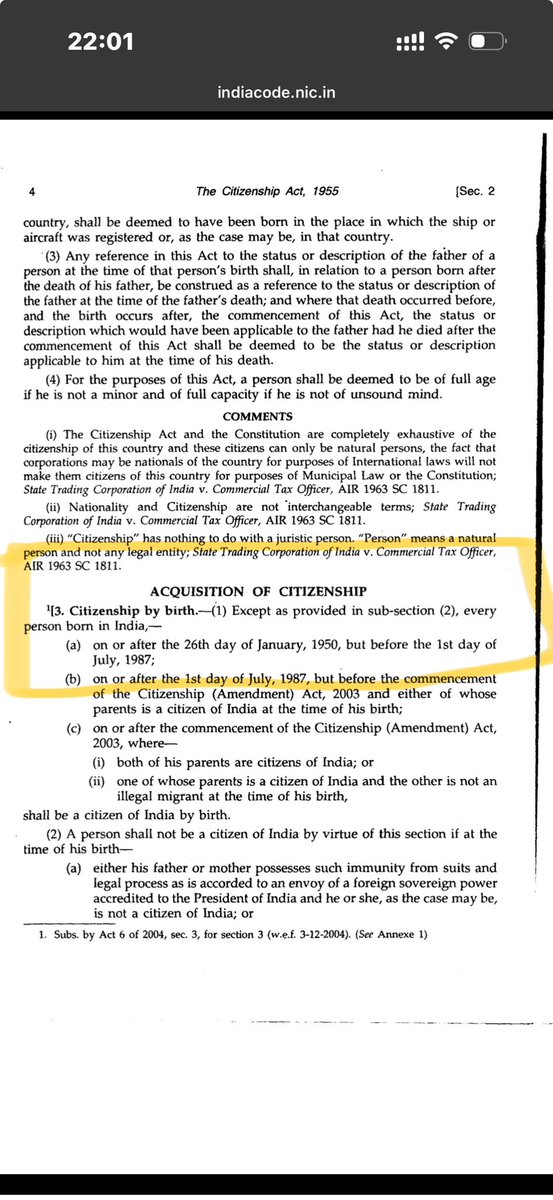 cool_hsingh's tweet photo. Mr Sardesai, Hope this document will help you with question. There no concept of Certificate for Citizen who are by Birth. https://t.co/SN4lX55I9J