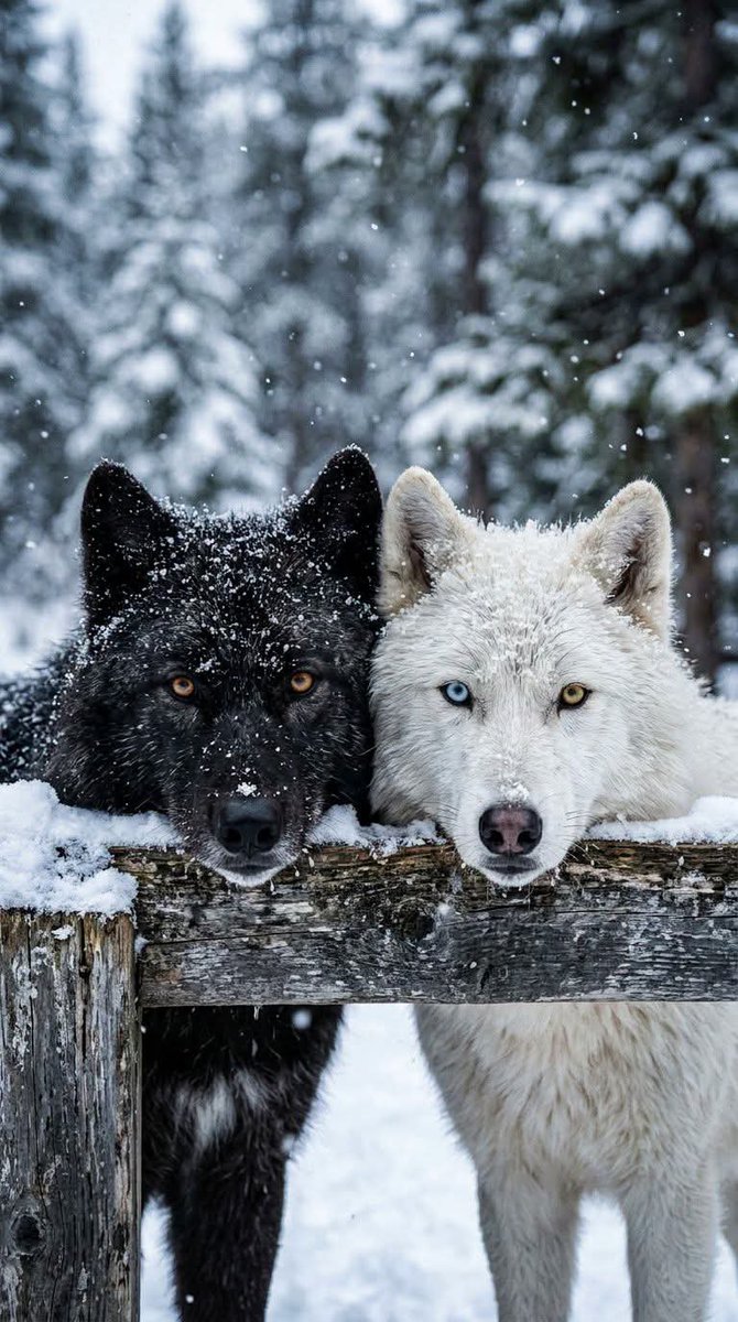 wolfempiree's tweet photo. Different colors, same wild spirit. https://t.co/pFca2n7aNw