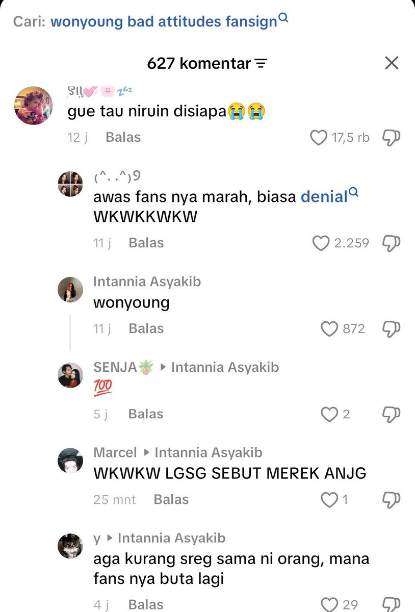 cillizziee's tweet photo. sumpahh ni org klo pgn rame g ish segitunya anjr, berdalih "fans wony" mn ad fans tp nyediain lapak buat ngehate. mn komennya sok superior mental pembully semua https://t.co/qwzoj4us4C