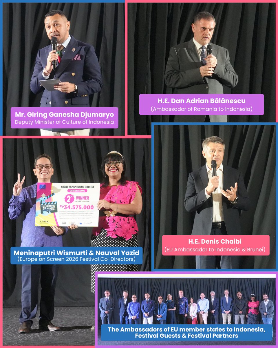 EuropeonScreen's tweet photo. #EoS26 Recap: Closing Night at Cinepolis Senayan Park, Sunday 14 June 2026 🤩🎬🍿

@uni_eropa

#FilmFestival #FilmScreening #EuropeanCinema #PemutaranFilm https://t.co/Fnu9wTELL0