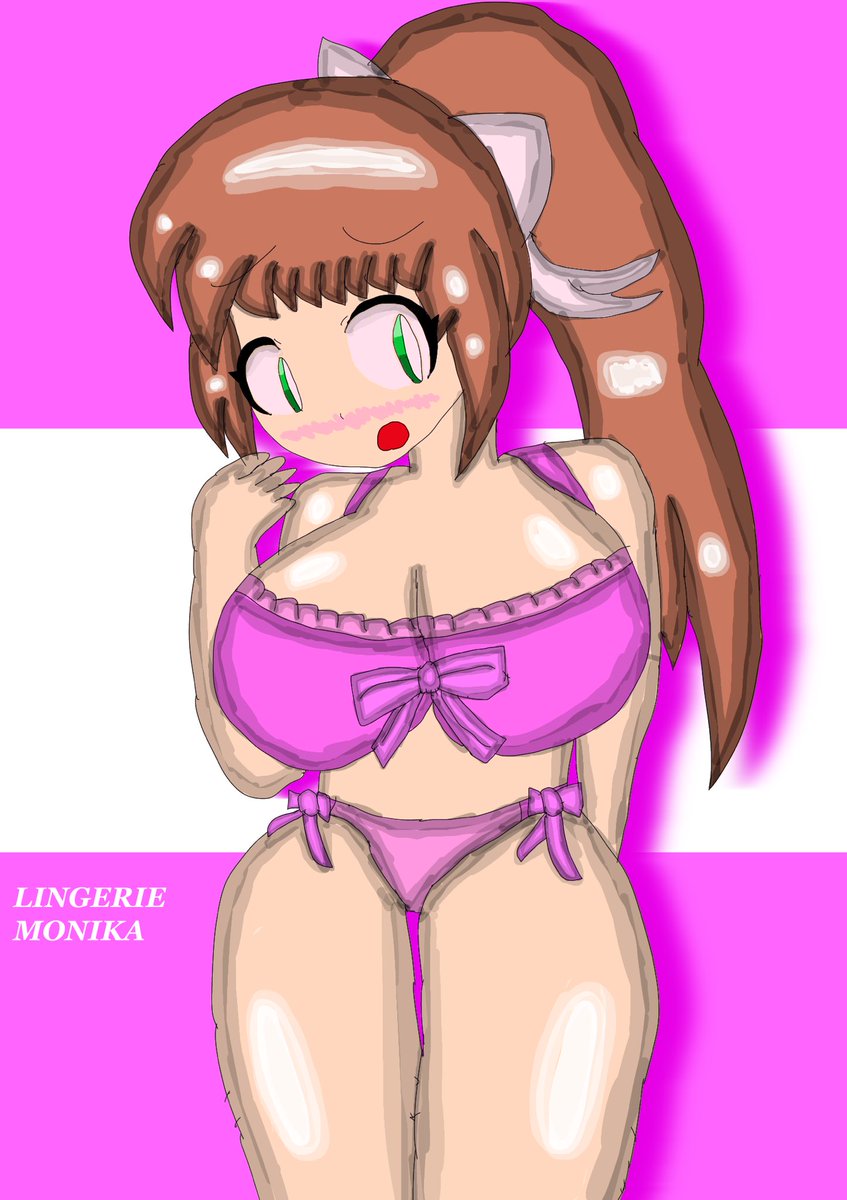 Ricksub050601's tweet photo. Lingerie Monika🩷
#ドキドキ文芸部 #DDLC #モニカ #イラスト #女の子イラスト #art #fanart https://t.co/Z0wLKGx826