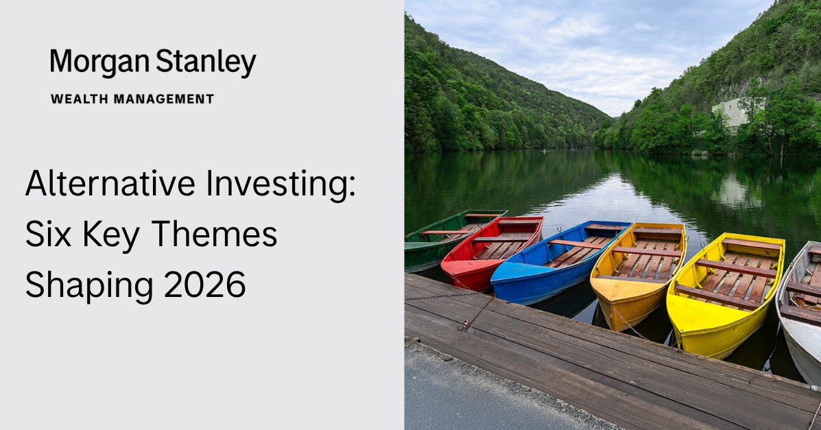 AshleyLacampMS's tweet photo. Artificial intelligence and evolving market conditions continue to shape the opportunity set. Alternative investments may help diversify traditional portfolios and generate income, with potential to protect against inflation. Explore the themes: https://t.co/QNlMWX2rSN https://t.co/zdxrXU7uEH