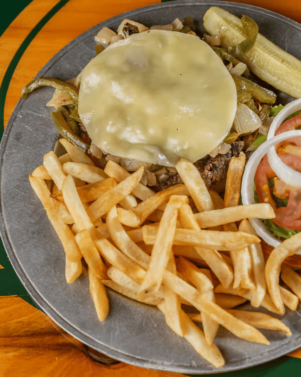 GroundPatiHouma's tweet photo. Try our Phill'i Burger. It is our famous chuck burger topped with sauteed bell peppers, onions, and melted Provolone cheese. Cooked to order and built for a great meal. 🍔

#GroundPati #BurgerLovers #LafayetteLA https://t.co/zdJHZopJrd https://t.co/Emrfl2Tr0W