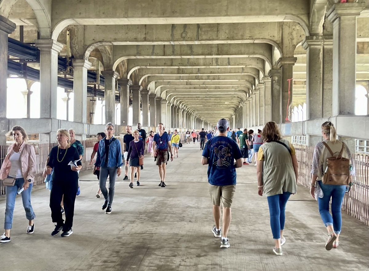DowntownCLE's tweet photo. Rediscover Veterans Memorial Bridge and Picnic in the Park this Saturday, June 27th!👀

Walk through the historic former streetcar level of the bridge from 10am-5pm, and enjoy Canal Basin Park underneath it for a special picnic and community celebration from 11am-5pm. All free! https://t.co/tgcMlquNnY