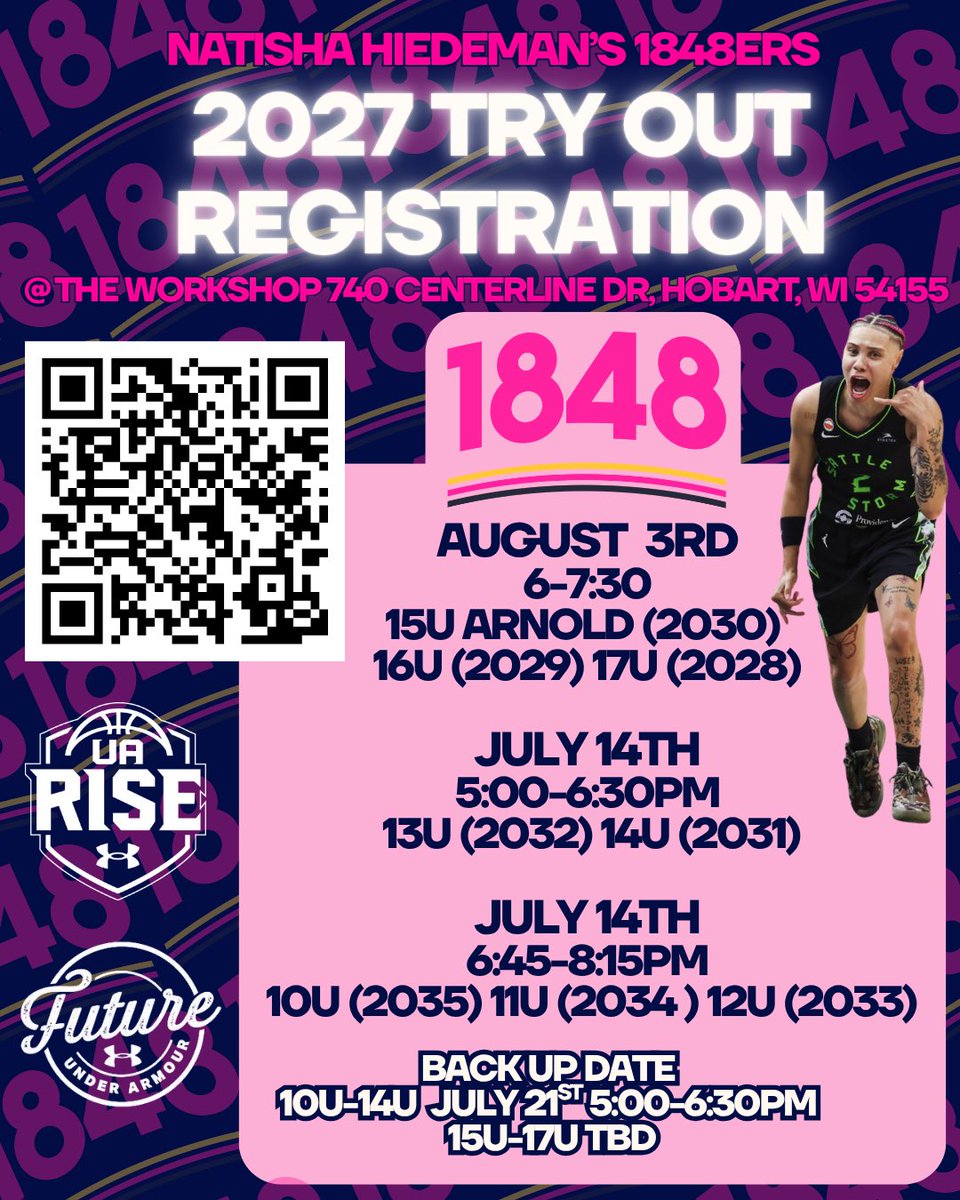 Team1848girls's tweet photo. Let’s keep building!

‼️Registration is LIVE‼️

Come join the AAU program in the area….

https://t.co/xzRwokNllb https://t.co/4m2Pql3RBq