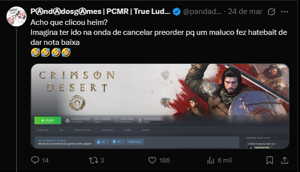 gersix123's tweet photo. @pandadosgames ué...preorder só é bom quando tá no pc né? https://t.co/kyQa7ZPCNs