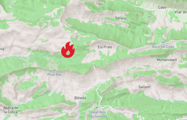 25D22's tweet photo. Localització
Pista De Boumort, 25651 Abella de la Conca, Lleida
GPS: 42.2068, 1.1510
Inici 22/6 19:57:h segueix actiu
Naturalesa  Incendi vegetació forestal Nivell 2 https://t.co/jLWSiEDYNB