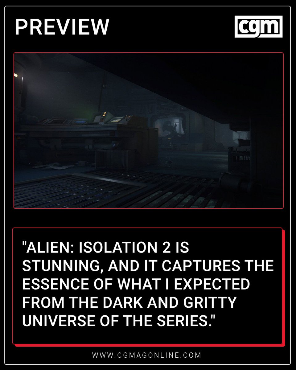 CGMagonline's tweet photo. "Alien: Isolation 2 is stunning, and it captures the essence of what I expected from the dark and gritty universe of the series."

https://t.co/dquXYfozGm

#Alien #AlienIsolation #AlienIsolation2 https://t.co/SuYJ7pOMFD
