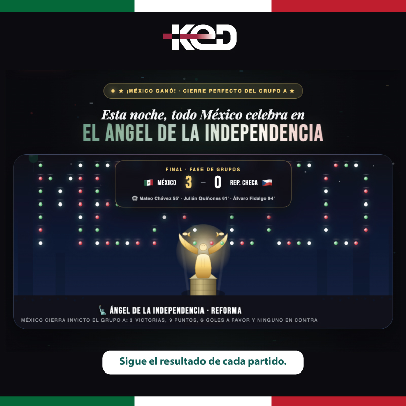 KeDcapacitacion's tweet photo. ¡Ganamos, México! 
En KeD celebramos el triunfo de la Selección con la pasión y el trabajo en equipo que nos une a todos. ¡Felicidades! 
https://t.co/vre5sIyOaY https://t.co/y01WLaPBdh