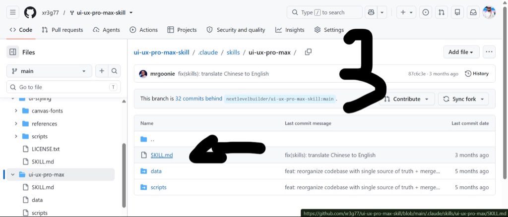 Xr3g99's tweet photo. ثريد بسيط لطريقة تنزيل Skills في Claude العادي وطريقة استخدام أي مهارة في Claude Code
الشرح بيكون على GitHub 
ف الخطوة الاولى تروحوا على ملف Claude/skill وموضح ف الصورة الاولى
بعدها تطلع لكم ٧ ملفات ومنها الملف الاساسي UI-UX-PRO-MAX 
داخل كل ملف ف السبع ملفات في ملف اسمه /Skill.md تنزلوها من كل ملف 
 بعدها تضغطوا عالملف وتنزلوه عندكم وموضح ف الصورة الثالثة والرابعه
التكملة تحت وهذا رابط GitHub👇🏻
https://t.co/ZaM4LjqJgc