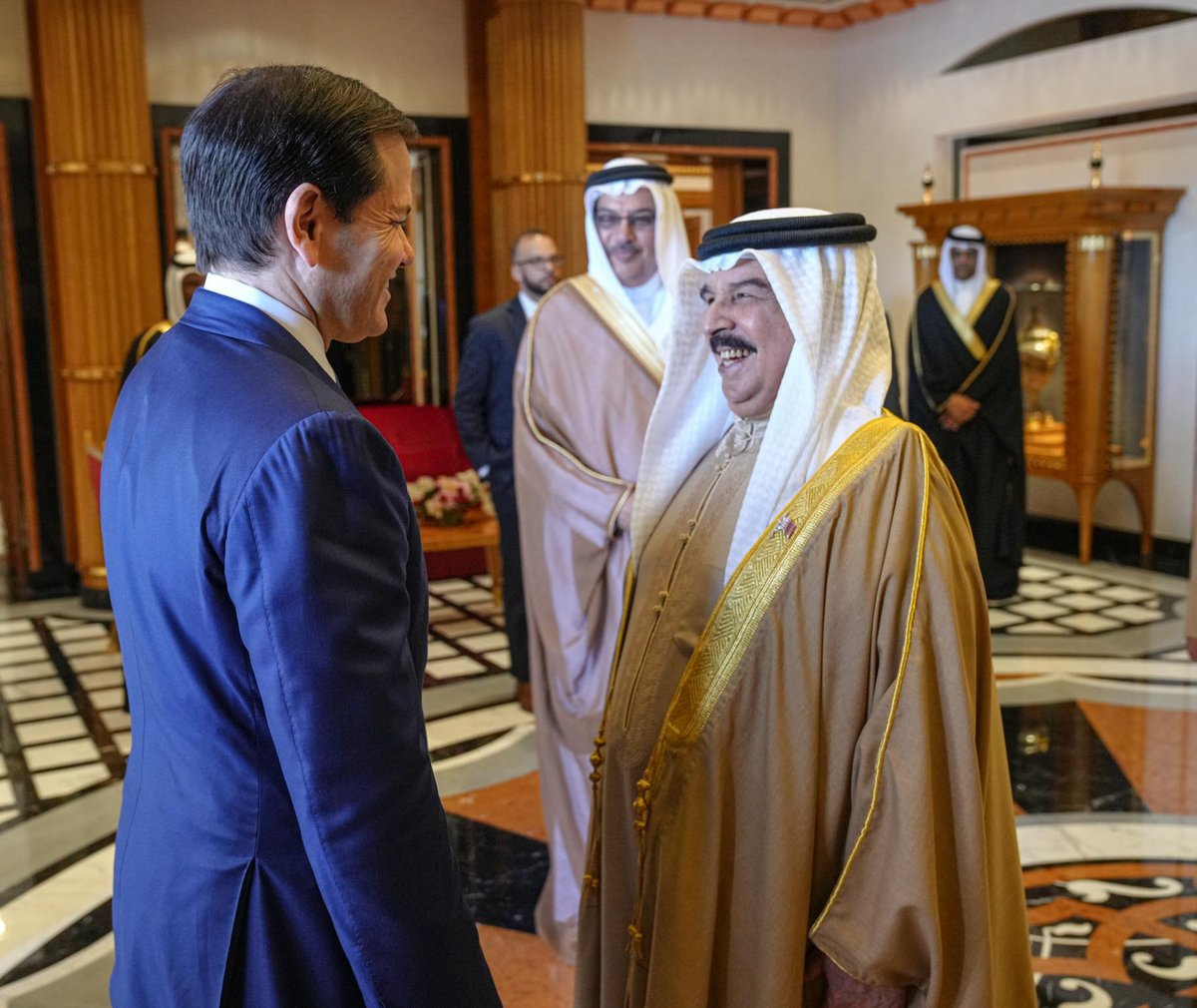 Secretary Marco Rubio meets with Bahrain King Hamad Isa Al-Khalifa in Manama, Bahrain, June 25, 2026. (Official State Department photo by Freddie Everett)