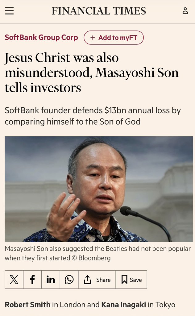 edzitron's tweet photo. Masayoshi Son is the greatest to ever do it
https://t.co/XAcJlyz5tI https://t.co/xleGQnNoqb