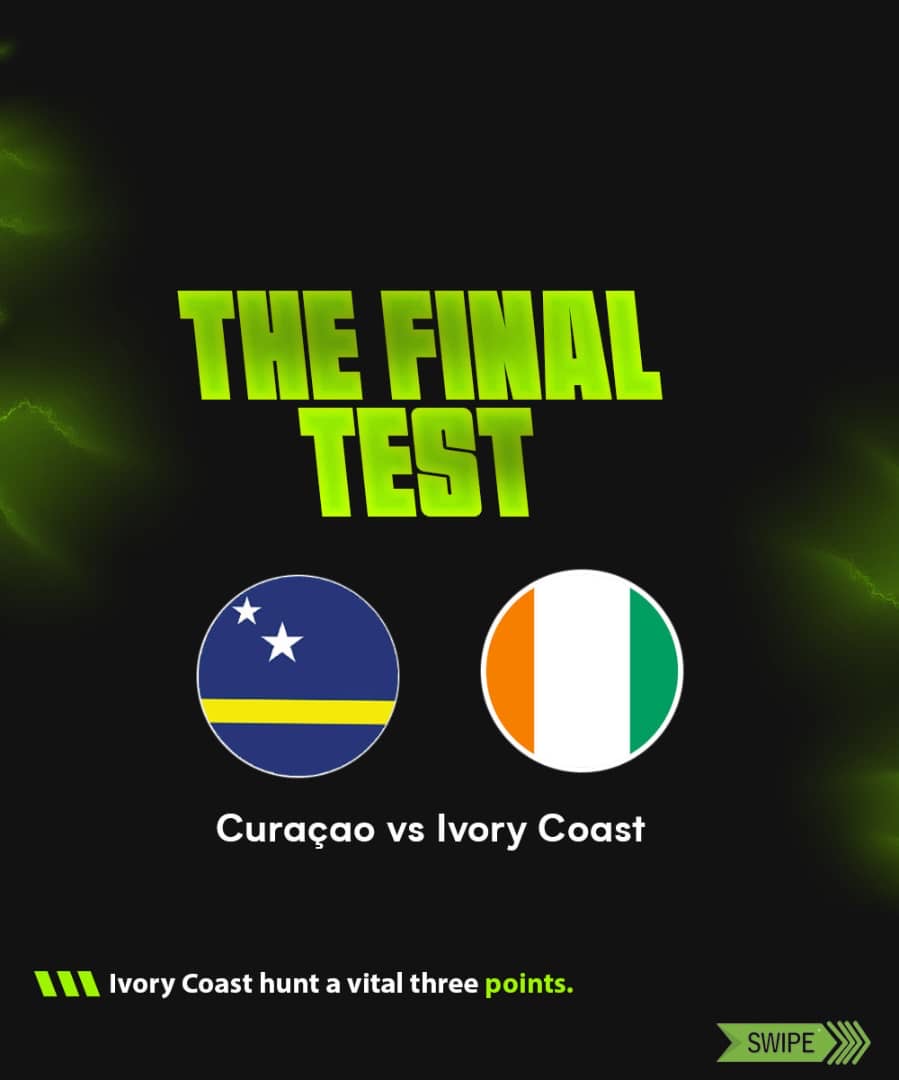 Sprime_Analysis's tweet photo. MATCHDAY | 25 JUNE 2026
9 PM WAT
 🇨🇼 Curaçao vs Côte d’Ivoire 🇨🇮
 🇪🇨 Ecuador vs Germany 🇩🇪

12 AM WAT
 🇯🇵 Japan vs Sweden 🇸🇪
 🇹🇳 Tunisia vs Netherlands 🇳🇱

Which game are you watching tonight? https://t.co/BrXxlblJov