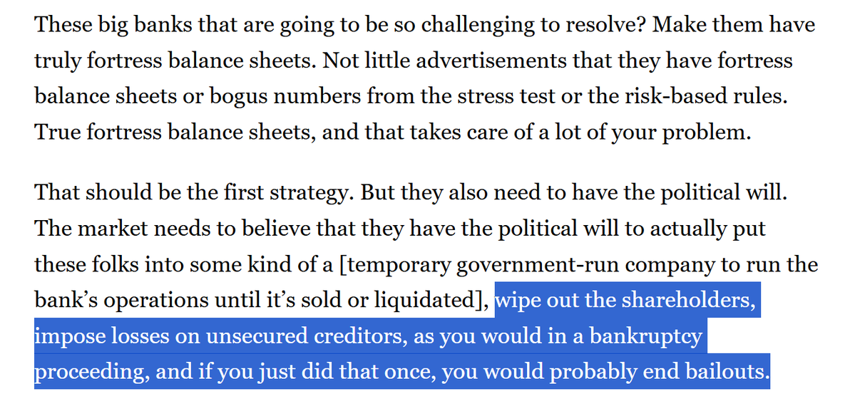 RudyHavenstein's tweet photo. "The best way to prevent failures is to begin with higher capital levels...A very well-capitalized, strongly capitalized bank will not have runs. Instead, they’re lowering the capital requirements."

Sheila Bair
https://t.co/UTh6HXO2lq https://t.co/yLdX8uRBOr