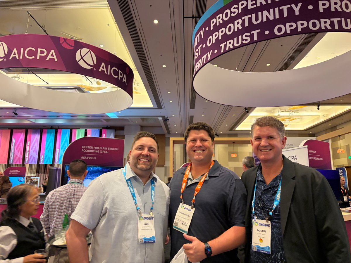 VerityCPAs's tweet photo. Some of our firm leaders were at AICPA ENGAGE last week, learning from industry experts, connecting with peers, and bringing back fresh ideas to help our firm and clients thrive.

@theaicpa
#AICPAENGAGE
#AICPA
#ProfessionalDevelopment
#AccountingLife https://t.co/vHiyvaeZmu