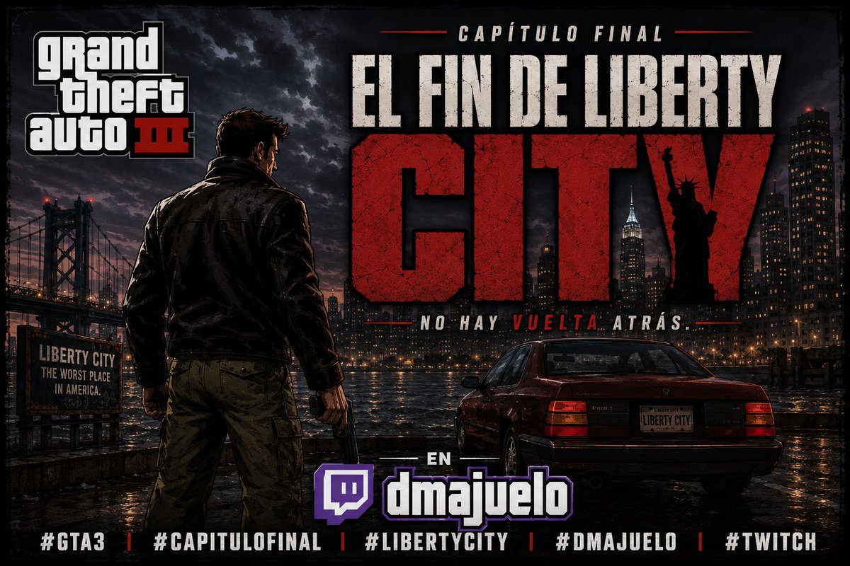 Dmg218rm's tweet photo. ÚLTIMA MISIÓN DE GTA III 
Ha llegado el momento.
Después de conquistar las calles de Liberty City,sobrevivir a traiciones y enfrentarnos a los criminales más peligrosos de la ciudad,solo queda una cosa por hacer #GTA3 #CapituloFinal #LibertyCity #Twitch 
 https://t.co/xN2CeFRX21 https://t.co/jhd59BIW7p