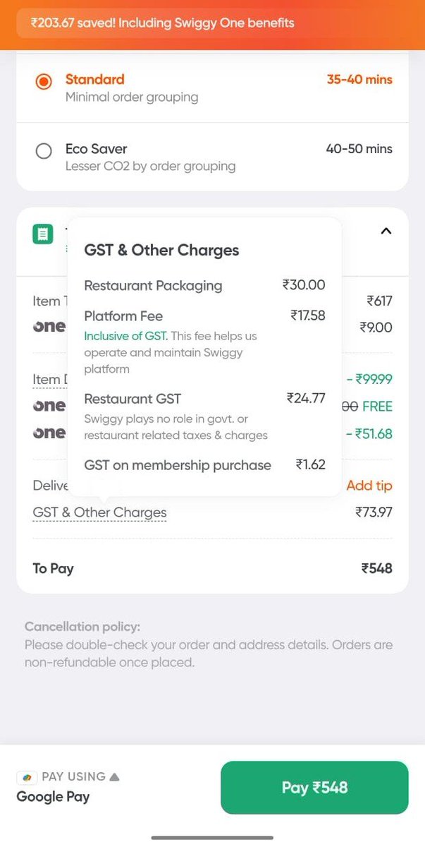 Kar623_90's tweet photo. @SwiggyCares @Swiggy @harshamjty Why the hell do charge on the membership???

You give membership and charge GST....Has the government also asked u guys to charge for that too ???? https://t.co/lS5b938cnm