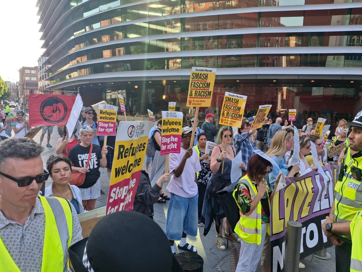 AntiRacismDay's tweet photo. Well done to all saying no to far right Katie Hopkins in Leicester! https://t.co/fa79pzHARz