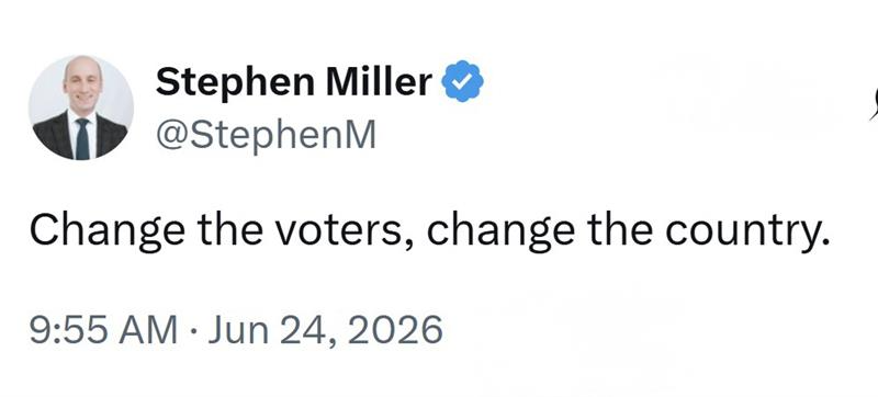 SenatorDurbin's tweet photo. They’re not even trying to hide their goal. President Trump wants to deny eligible Americans the right to vote and participate in our democracy so that Republicans can cling to power. https://t.co/OVzEcqyatJ