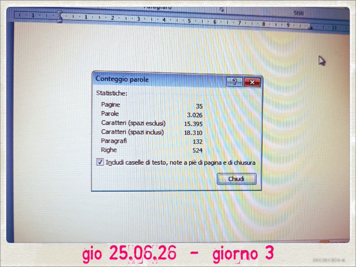 elenaragazzoni's tweet photo. Giorno 3 in cui ho apportato importanti  integrazioni previste al testo iniziale e sto pianificando tutte le varie fasi del testo.
Se vado avanti così in un paio di mesi l'avrò finito 🤩

#imwriting #stoscrivendo #scriverefabene #writinghelps https://t.co/tLOjKPxNhP