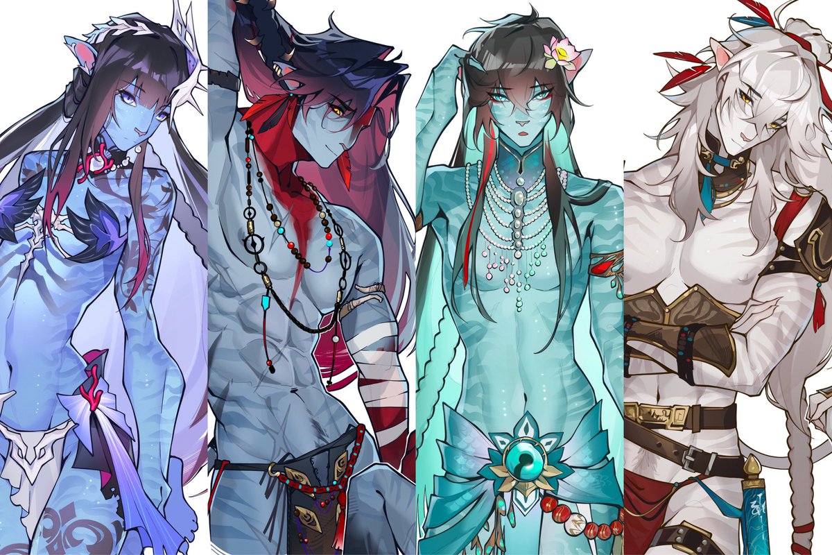 Saminsecretlol's tweet photo. New batch of Na’vi hsr character designs!

Which one is your fav? https://t.co/bA091m4arp
