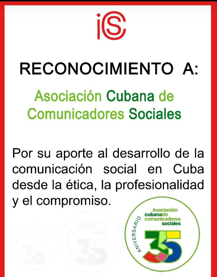 LIngeco's tweet photo. 35 años de ACCS Nacional: historia, resistencia y voz del pueblo. ¡Seguimos creando futuro!
#ComunicaciónAhora
#CosasVerdes
#INGECO50 
#ViabilizandoSuFuturo
#MedioSigloConINGECO
#HonorHolguinero
#ActivistasRevolucionarios  
#100AñosConFidel
#UnidosXCuba
#VanguardiaNacional https://t.co/4gnZBq3cp4
