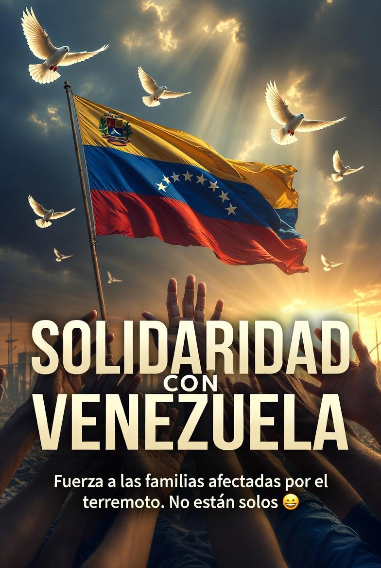 ivanduva's tweet photo. Solidaridad total con el pueblo de Venezuela.En estos momentos difíciles, levantamos la voz y el corazón por nuestros hermanos venezolanos. No están solos. Desde Colombia y toda América Latina: ¡Fuerza Venezuela! 
#SolidaridadConVenezuela #VenezuelaLibre #FuerzaVenezuela https://t.co/La9EBDe4nT
