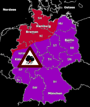 sturmwetter1703's tweet photo. #Unwetter #Gewitter 🌩️🟣⚫️
ICON 12z simuliert für Sonntagabend einen großen MCS oder sogar MCC von der sich über Nordfrankreich/Belgien bildet und über den NW zieht. Ich kann mich nicht erinnern, das ICON mal so flächig #Schwergewitter-Signale gerechnet hat! https://t.co/zGCr0aKoXW