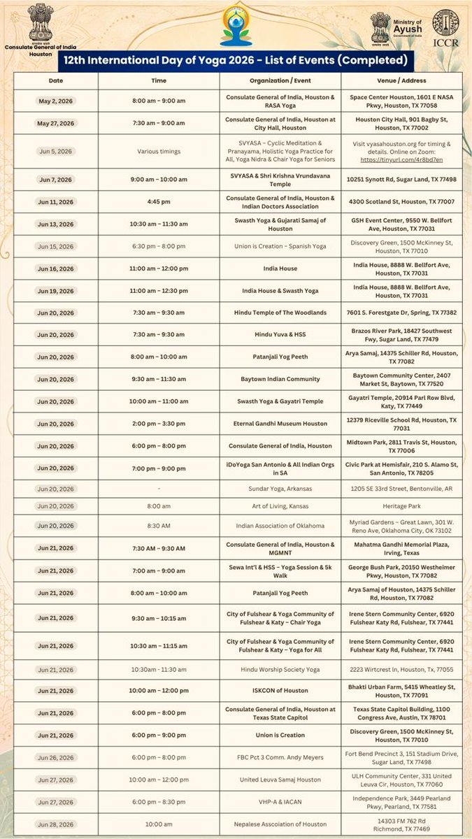 cgihou's tweet photo. Press Release: International Day of Yoga 2026
#InternationalDayofYoga #InternationalDayofYoga2026 #स्वस्थ_आयु_के_लिए_योग
#YogaForHealthyAgeing #IDY #IDY2026 #Yoga365 #HarGharYoga #PMKeSaath #VandeYoga #GangotriSeGangasagar
#CGIHouston
@MEAIndia
@moayush
@iccr_hq
@IndianEmbassyUS
@mygovindia
@PIB_India
@diaspora_india
@IndianDiplomacy
@DDNewslive
@airnewsalerts