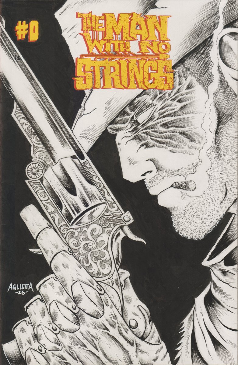DeathMetalHero's tweet photo. "The Desperado with No Strings"
Sketch cover homage to the Desperado movie poster.
Was given this #0 blank by @FillPops at #heroescon a couple of weeks ago. This book by Phil and @OliverIsabedra is a damn fun read and I HIGHLY recommend you go grab yourself all the issues! https://t.co/Tmf9QCdx5O