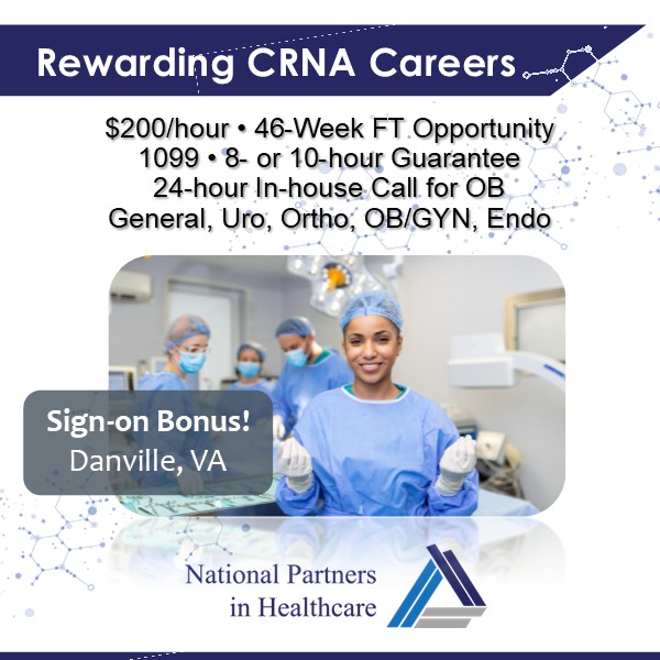 NPHAnesthesia's tweet photo. Excellent opportunity at our highly respected clinical location in Danville, VA!

Email: Tammy.Hartsook@nphllc.com or call: 828-778-9833 for more information. https://t.co/XEk8GW1LAe
#crna #crnajobs #srna #anesthesia #Virginia #anesthesialife #nurseanesthetist https://t.co/jaww7tA8DN