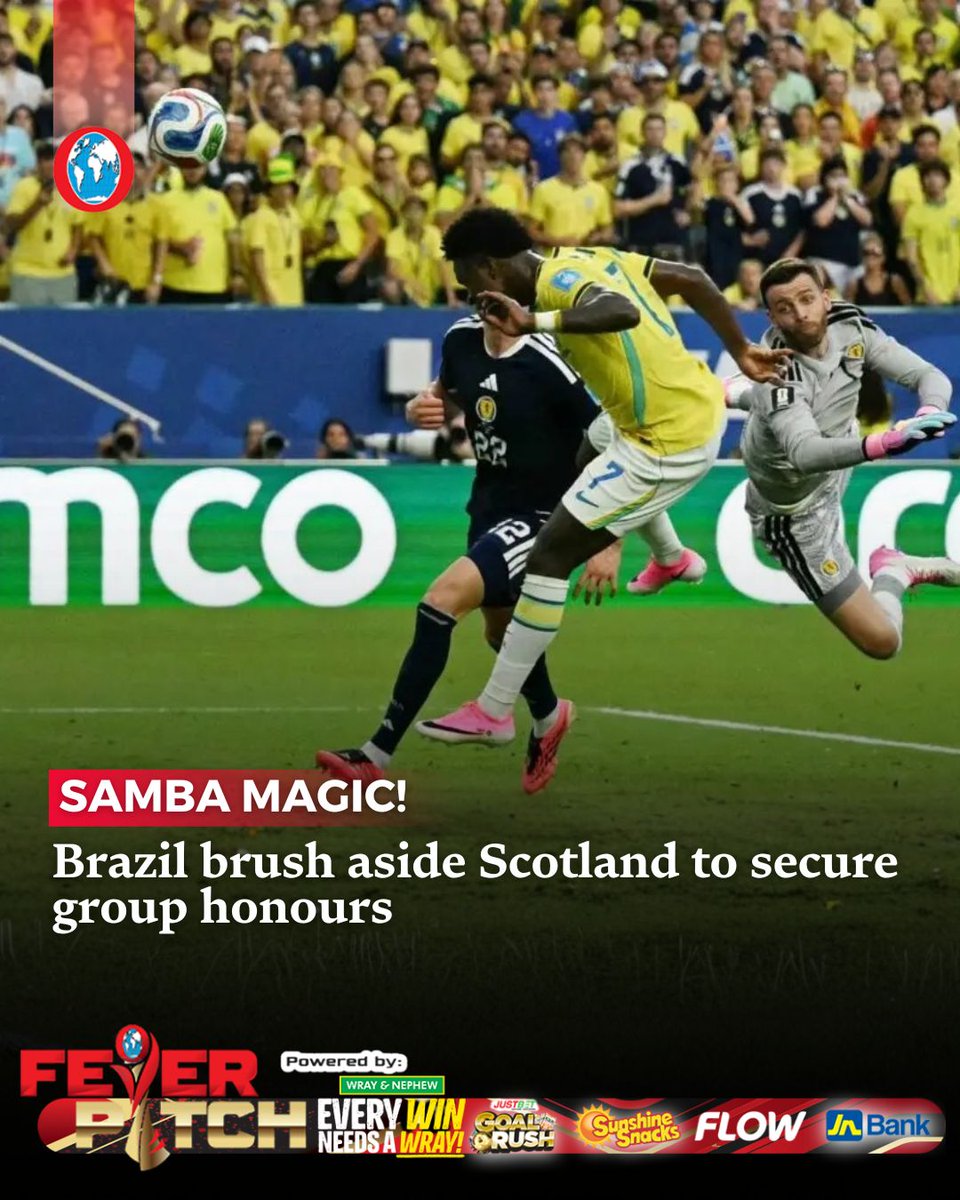 JamaicaObserver's tweet photo. Morocco twice overcame the shock of conceding to Haiti to win a World Cup thriller 4-2 in Atlanta on Wednesday, but missed out on top spot in Group C to Brazil.

With Brazil cruising to victory over Scotland in Miami, Morocco knew only a comprehensive victory would secure them top spot in Group C.
https://t.co/HpcbuGhmM3