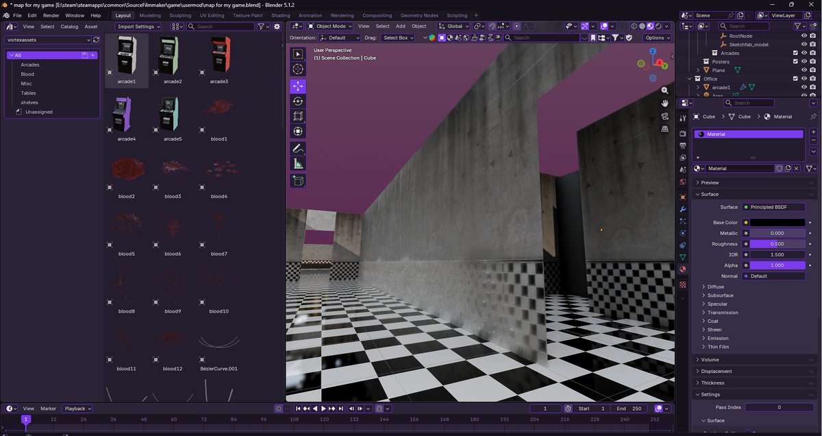 VHS_SFM's tweet photo. custom fnaf 1 map remake for my game :3 https://t.co/t1ZbjWu558